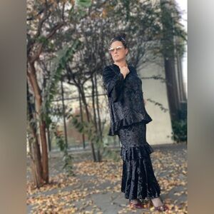 Zadie B’S Black velvet outfit